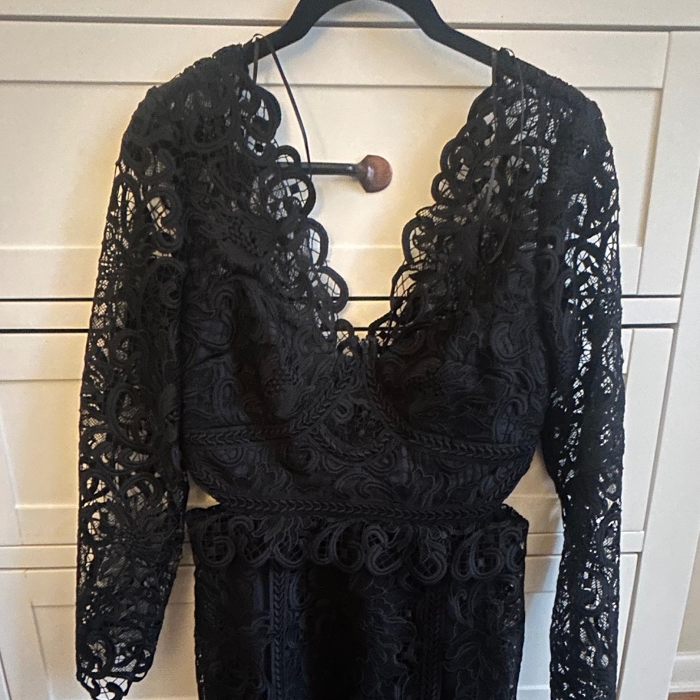 Black lace dress